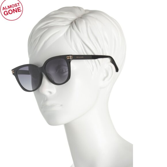 BVLGARI Dark Havana 52mm Round Sunglasses - Picture 2 of 2